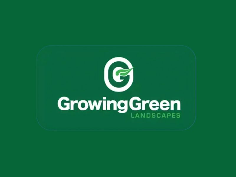 Growing Green Lawn Care Logo